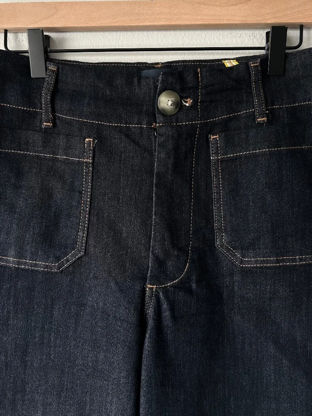 Maeve Anthropologie Colette Wide Leg Cropped Jeans Women 28 Dark Wash - Picture 4 of 11